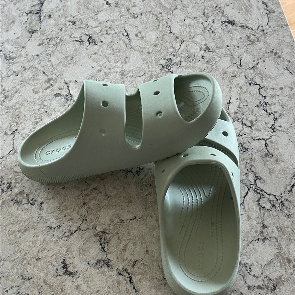 CROCS Women's Sandals in Light Green - Picture 3 of 5